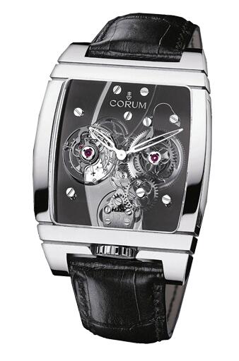 Corum Golden Bridge Golden Tourbillon Panoramique Grey Sapphire Watch Replica Ref. 382.870.59/0F01 0000